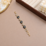 Monochrome Enamel & Gold-Tone Link Bracelet - Image 2
