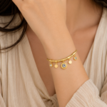 Celestial Charm Gold Bracelet - Image 2