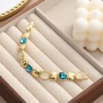 Luxury Blue Crystal Gold Bracelet