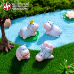 Adorable Mini Hippo Figurine (6-Piece Set) - Image 3