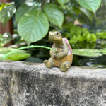 Whimsical Fishing Turtle Garden Statue (6cm) - Image 3