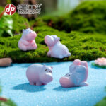 Adorable Mini Hippo Figurine (6-Piece Set) - Image 2