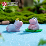 Adorable Mini Hippo Figurine (6-Piece Set) - Image 4