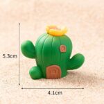 Cute Mini Cactus House Figurine Set (8-Piece) - Image 6