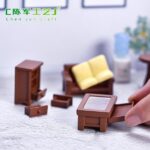 Miniature Bedroom Furniture & Decor Figurine Set (14-Piece) - Image 2