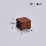 Miniature Bedroom Furniture & Decor Figurine Set (14-Piece) - Image 11