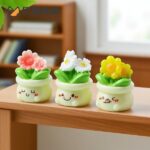 Miniature Cute Face Flower Pot Figurine Set (9-Piece) - Image 2