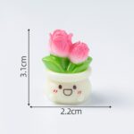 Miniature Cute Face Flower Pot Figurine Set (9-Piece) - Image 11