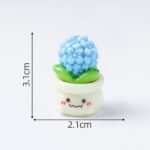 Miniature Cute Face Flower Pot Figurine Set (9-Piece) - Image 10