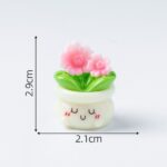 Miniature Cute Face Flower Pot Figurine Set (9-Piece) - Image 9