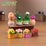 Miniature Colorful Indoor Plants & Flower Baskets (9-Piece Set) - Image 2