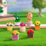 Miniature Colorful Indoor Plants & Flower Baskets (9-Piece Set) - Image 3