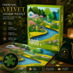 Enchanted Garden Stream Premium Velvet Jigsaw Puzzle (1000-Piece)
