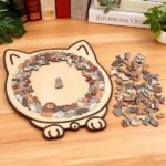 Creative Cat-Shaped Wooden Jigsaw Puzzle